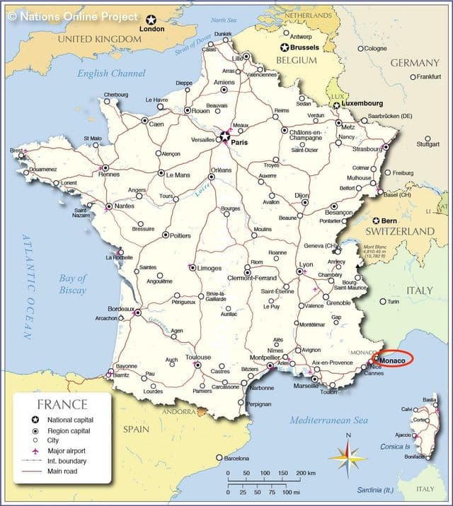 Monaco on Monaco map