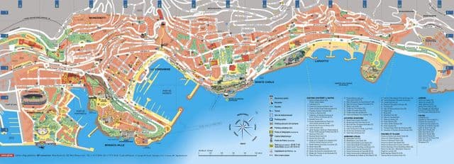 Monaco streets map